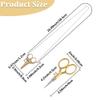 SUNNYCLUE 35-Inch Vintage Embroidery Scissors with Golden Chain view 2