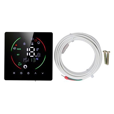 App-Controlled Wi-Fi Smart Thermostat with LED Color Screen, Precise Temperature Control, and 7-Day Programming