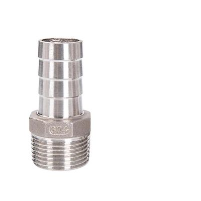 6/8/10/12/13/14/15/16/18/19 mm Hose Connection × 1/8/1/4/3/8/1/2 in BSP Male Thread, 304 Stainless Steel Tube Fitting (80 mm, 2-1/2 in)