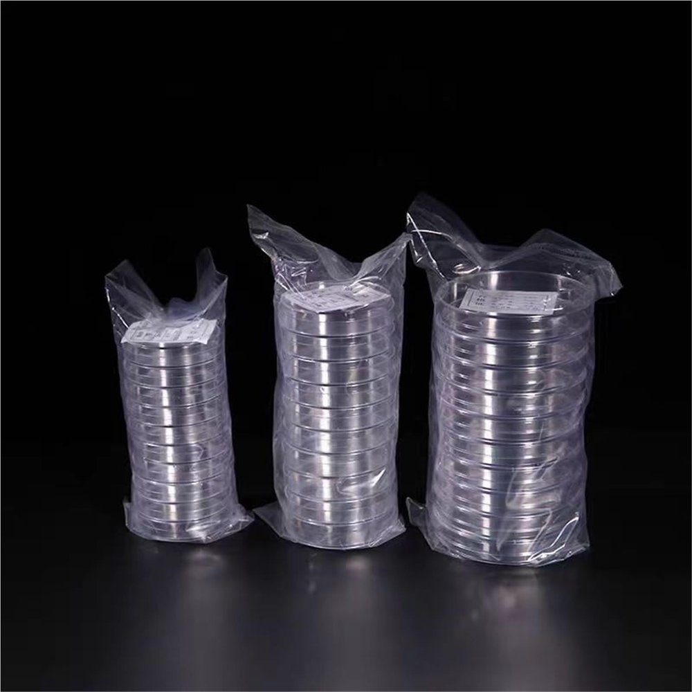 ZGHSWM 10-Piece Disposable Plastic Petri Dish Set, 35–150 mm (150 mm)