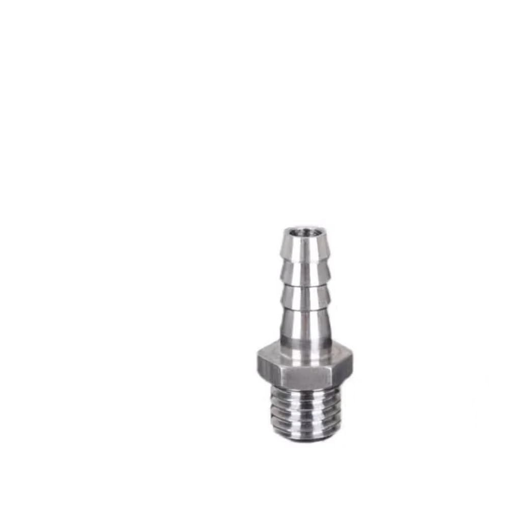 3mm 4mm 5mm 6mm 8mm 10mm 12mm Hose Fitting, M4–M20 External Thread, Stainless Steel High-Pressure Tube Fitting (M10x1.5 to 10mm)