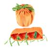 Healvian 4-Pack Halloween Pumpkin Drawstring Candy Bags, Reusable Orange Velvet Gift Bags for Party Favors view 1