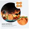 Healvian 4-Pack Halloween Pumpkin Drawstring Candy Bags, Reusable Orange Velvet Gift Bags for Party Favors view 4