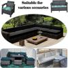 Waterproof Outdoor/Indoor Sofa Cushion Cover, Black, 50 x 45 x 10 cm, 1-Pack view 2