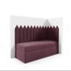 LIKMA Kids' Bed 70 x 200 cm, Dark Purple Upholstered Bed with Storage, Headboard and Velvet Fabric view 1