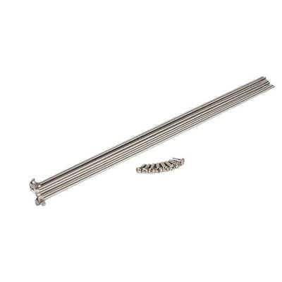 CHOUXUANGA Bicycle Spokes, 10-Piece 14G Stainless Steel Splitter Spokes with Copper, Silver, 293 mm