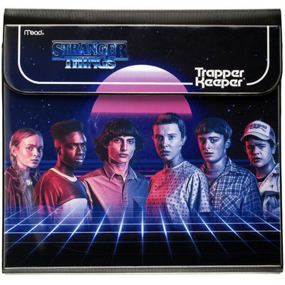 Mead Trapper Keeper Binder, Stranger Things, 1 in Binder with Folders and Pockets, for 8.5 x 11 in Paper, Neon (261138G-25)