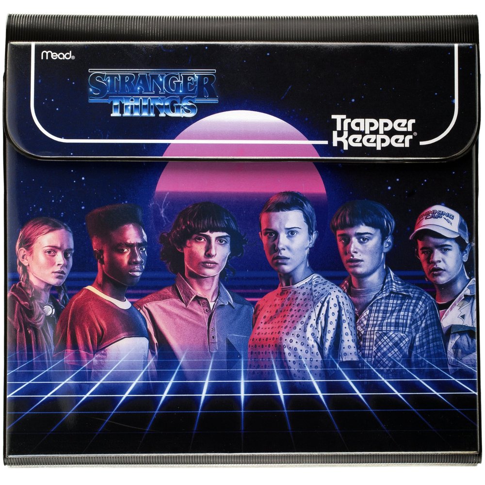 Mead Trapper Keeper Binder, Stranger Things, 1 in Binder with Folders and Pockets, for 8.5 x 11 in Paper, Neon (261138G-25)