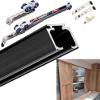 Generic Sliding Door Set, Soft-Close Track Hardware, Black, 97.5 cm view 1