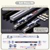 Generic Sliding Door Set, Soft-Close Track Hardware, Black, 97.5 cm view 2