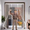 Magnetic Insect Screen Door Curtain 300 x 245 cm, Self-Closing, No Drilling, White view 1