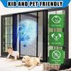Magnetic Insect Screen Door Curtain 300 x 245 cm, Self-Closing, No Drilling, White view 2