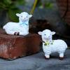 ACAREY 2-Piece Resin Garden Decor, Weather-Resistant Outdoor Duck Couple Figurines, Animal Garden Statues for Farmhouse, Balcony, Living Room, or Office (C) view 2