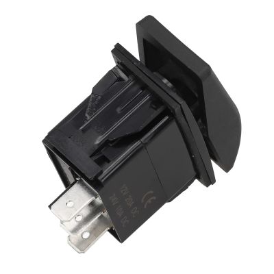 PQYSMVVG SPDT Momentary Rocker Switch, (ON)-Off-(ON), 12/24 VDC, 20A/30A, for Automotive Applications