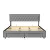 BRILVERDE Upholstered Storage Bed 160 x 200 cm, Gray Velvet view 4