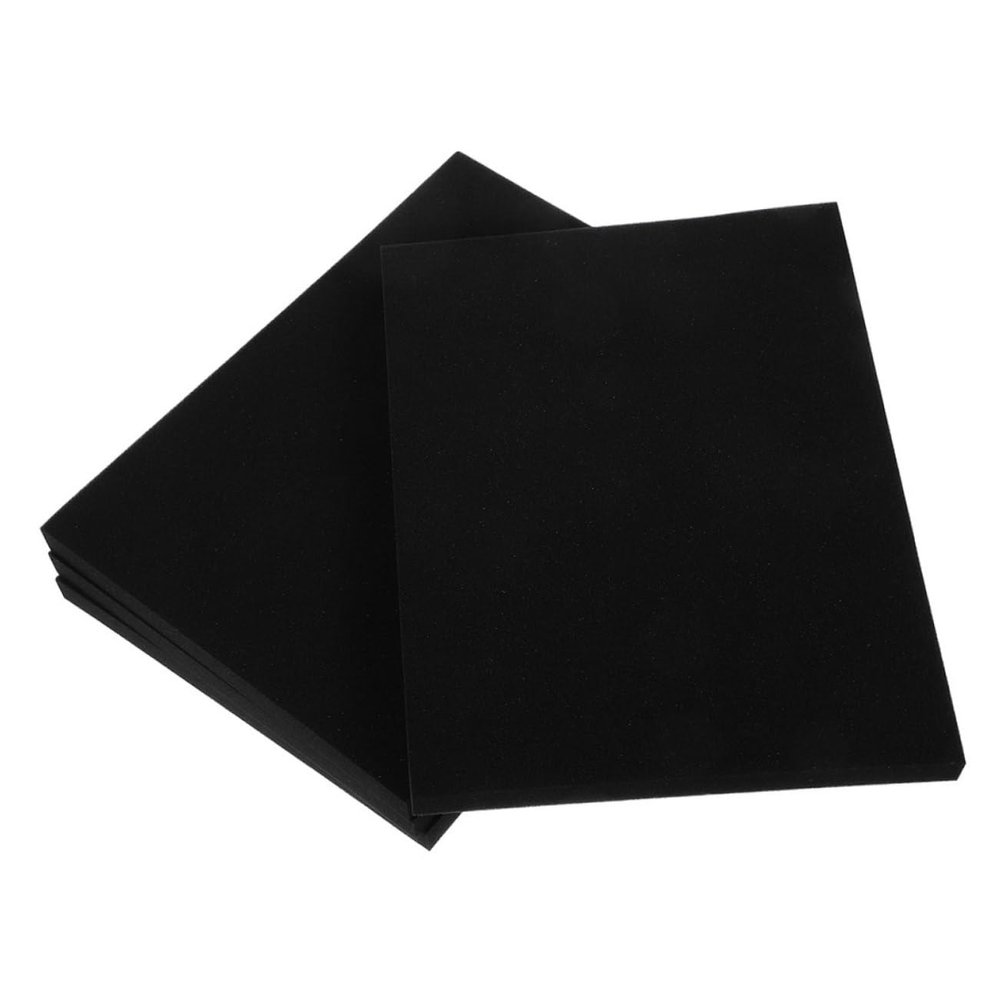 Foam Sheet, 3 cm Thick, Black, 4 Pieces, Polyurethane