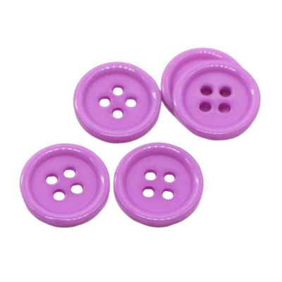 10–25 mm Four-Hole Resin Buttons, Color 15, 18 mm, 10 Pieces