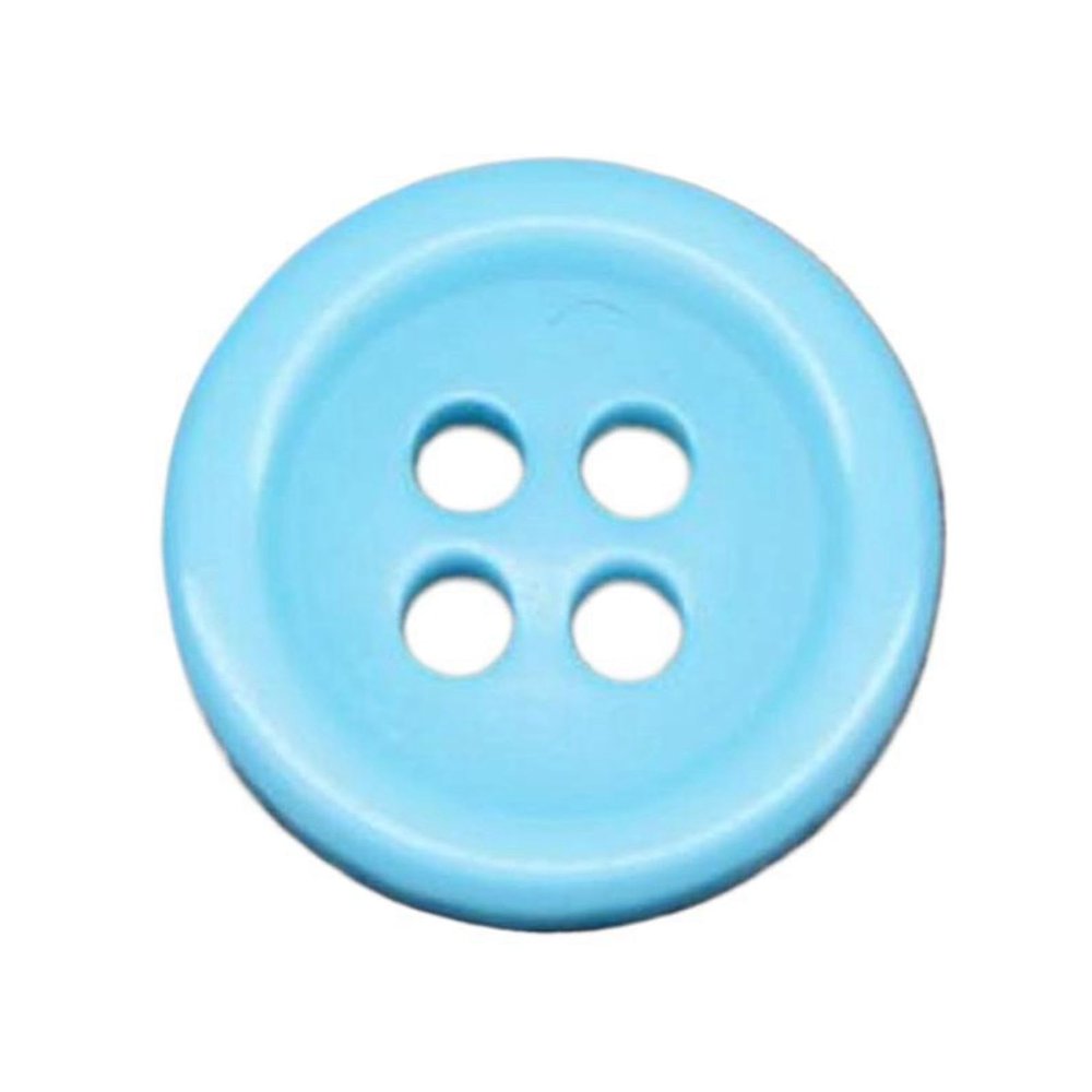 Four-Hole Resin Buttons, 10–25 mm, Color 13, 12.5 mm, 20 Pieces