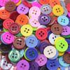 Four-Hole Resin Buttons, 10–25 mm, Color 13, 12.5 mm, 20 Pieces view 4