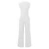 Foweknow Women's Elevated Two-Piece Set with Sleeveless Blazer Vest and Wide-Leg Pants view 4