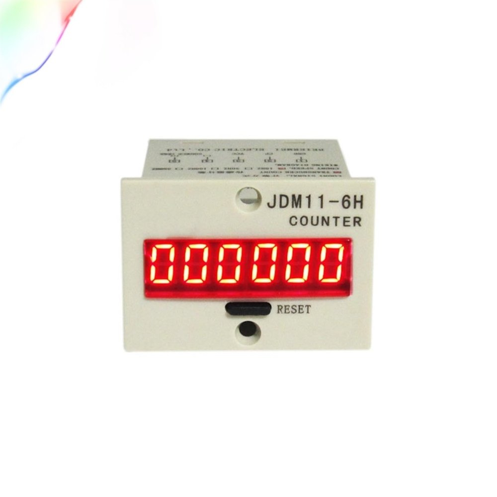 JDM11-6H Gray Numeric Display Electronic Counter, AC 220 V/DC 24 V, Production Counting, 1 Piece (Contact Count, DC 24 V)