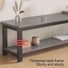 2-Tier TV Stand with Storage, Natural, 120 x 35 cm view 4