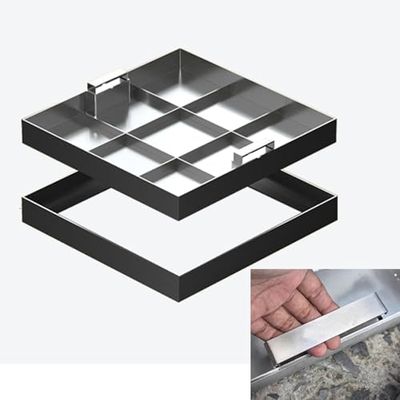 Customizable Invisible Manhole Cover with Retractable Handles, 85 x 85 cm