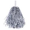 XLyrriun 1-Piece 20 cm Cheerleading Pom-Pom Flower Ball for Football, Basketball, Sports Events and Parties (Silver) view 1