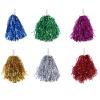 XLyrriun 1-Piece 20 cm Cheerleading Pom-Pom Flower Ball for Football, Basketball, Sports Events and Parties (Silver) view 2