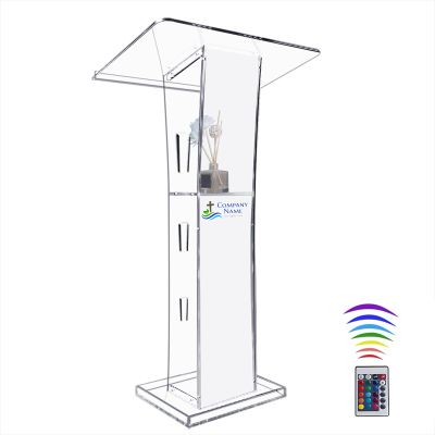 Acrylic Podium Stand for Churches and Events, Black
