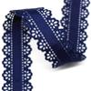 Lace Trim, 9.1 m Grosgrain Ribbon with Scalloped Lace Edge, 30 mm view 3