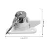 VILLCASE 2-Piece Crescent Locks for Sliding Windows, Window Locks with Keys, Silver Zinc Alloy, Theft Protection for Aluminum, Wood and Vinyl Frames view 2