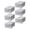 Cabilock 6-Pack Transparent Stackable Plastic Shoe Boxes view 1