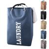 Trimming Shop Foldable Laundry Baskets with Handles, Waterproof, Self-Standing, 43 L, Navy Blue, 2-Pack view 1