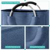 Trimming Shop Foldable Laundry Baskets with Handles, Waterproof, Self-Standing, 43 L, Navy Blue, 2-Pack view 3