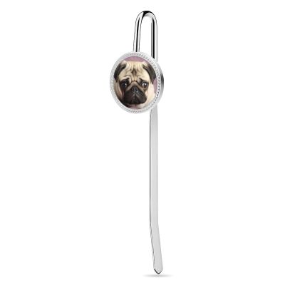 Mops-Printed Metal Bookmark for Women and Men