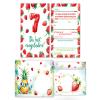 10 Strawberry Invitations for a Girl’s 7th Birthday with Envelopes, Bags, Stickers & Notepads view 2