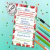 10 Strawberry Invitations for a Girl’s 7th Birthday with Envelopes, Bags, Stickers & Notepads view 4