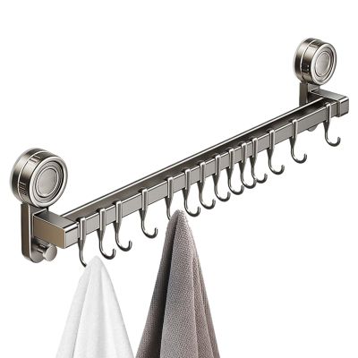 Removable Waterproof Suction Cup Towel Holder for Wall Mounting