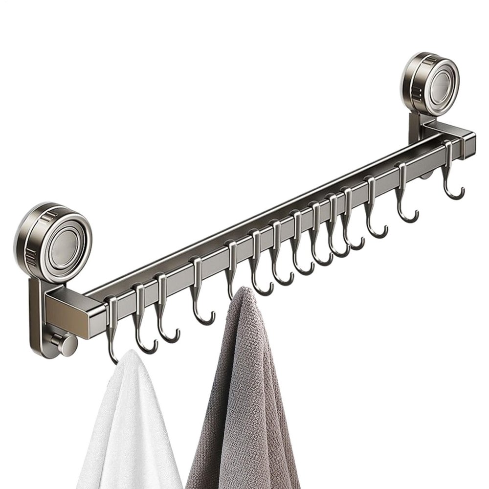 Removable Waterproof Suction Cup Towel Holder for Wall Mounting