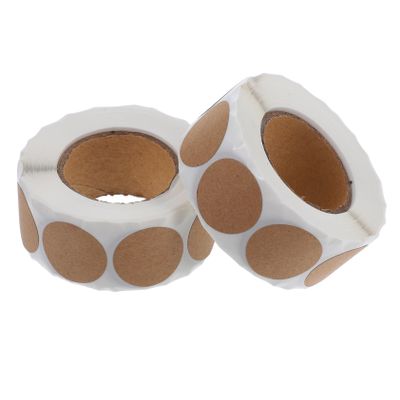 Khaki Round Dot Stickers, 2 Rolls, 500 Count