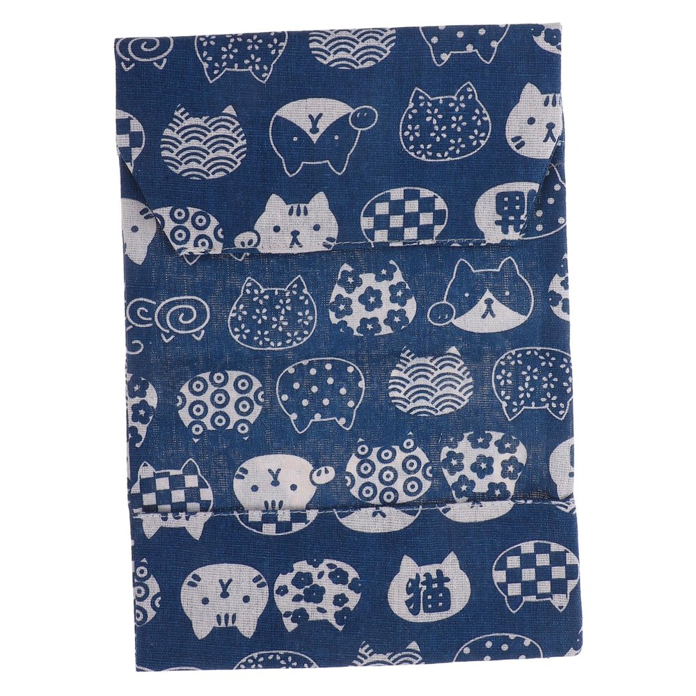 Artibetter Washable Cotton and Linen Cat Book Cover, Blue