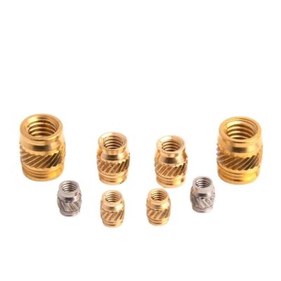 Knurled Brass Nuts M3 M4 M5 M6, Heat-Set Threaded Inserts, M5 x 9.52 mm, OD 7.01 mm, 20 pcs