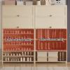 Narrow Tall White Bamboo Shoe Cabinet, 80 x 32 x 106 cm view 3