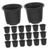 ibasenice 30-Pack Black Plastic Nursery Pots with Drainage Holes view 1