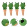4-Piece Self-Watering Ceramic Plant Spikes, Green, for Flowers view 2