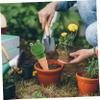 4-Piece Self-Watering Ceramic Plant Spikes, Green, for Flowers view 3
