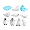 Abaodam Miniature Polar Bear, Penguin, and Seal Resin Figures for Balcony and Home view 1