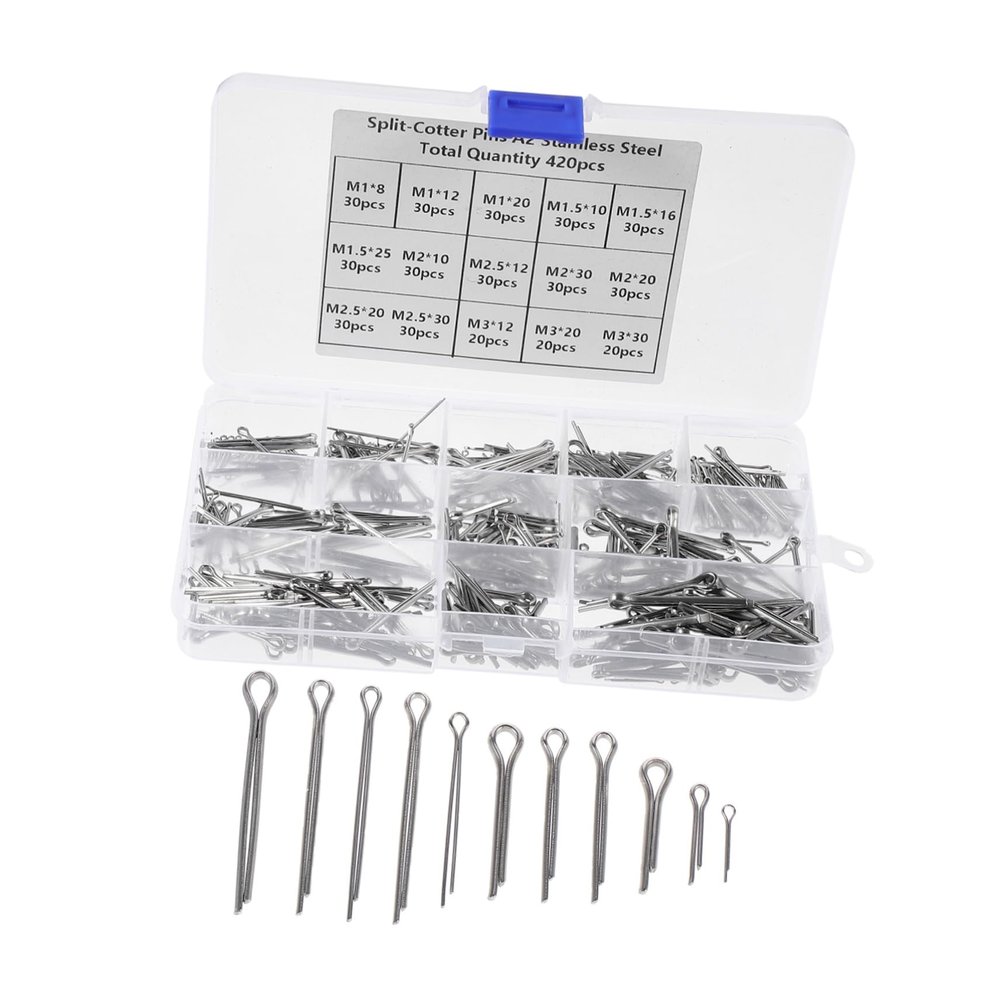 PRETYZOOM 420-Piece Stainless Steel Fastening Pins, Precisely Made for High Stability and Reliability