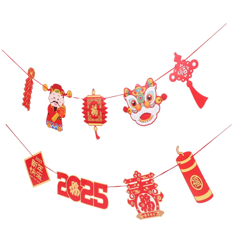 Homoyoyo Chinese New Year Banner with String and Plastic Pins